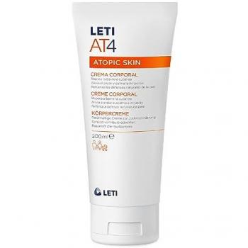 Crema Corporal Emoliente Leti AT-4 200 ml para Piel Atópica e Irritada