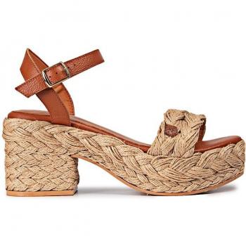 Sandalias de Cuña Tacón Arnia Amur - Marrón