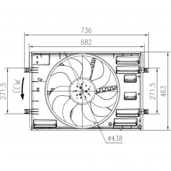 Ventilador de refrigeración del motor NRF 47916