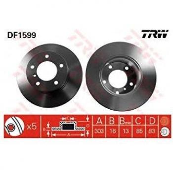 TRW DF1599 Rotores de Discos de Frenos