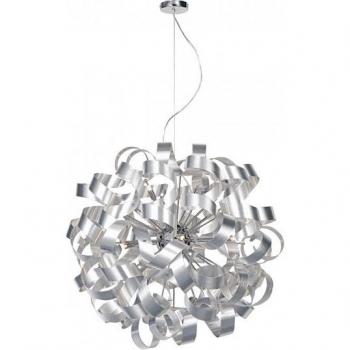 Lámpara colgante Rawley de aluminio cepillado y cromo pulido con 12 luces G9
