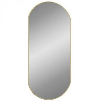 Espejo de Pared Ovalado Dorado 90x40 cm Decoración Colgante para Dormitorio, Tocador, Habitación, Salón, Pasillo, Cuarto de Baño y Entrada