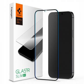 Protector de Pantalla de Vidrio Templado Spigen Full Cover Negro para iPhone 12 Mini