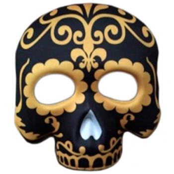 Máscara de Calavera Dorada Elegante