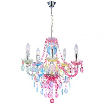 Lámpara Colgante Nevada Multicolor de Metal Ø 51cm con 5 Portalámparas E14 - Globo 63218-5