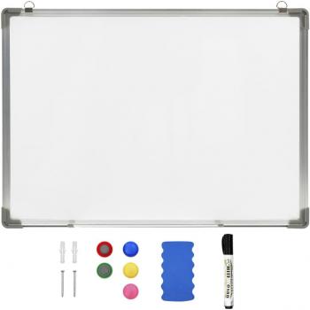Magnetic Dry-erase Whiteboard White 90x60 cm Steel