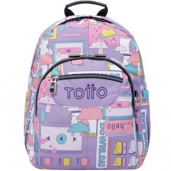 Mochila Escolar Totto Gommas Morado Ciber