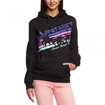 Coole-Fun-T-Shirts - Sudadera con capucha, diseño con texto 2Unset negro negro / violeta Talla:XL