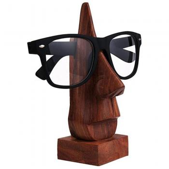 Regalo de día para Navidad o Acción de Gracias, clásicas gafas de madera de Sheesham, soporte para gafas, soporte para gafas de sol, soporte para gafas marrón, soporte para gafas