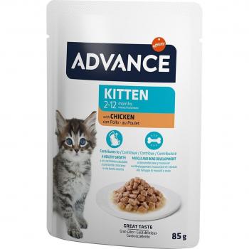 Advance Kitten Pollo en Salsa Comida Húmeda para Gatitos Sobres 85g