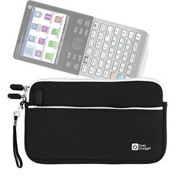 DURAGADGET Funda De Neopreno Negra para Calculadora gráfica Texas Instruments | Casio Graph 35 + E | HP HP50G - con Bolsillo Exterior