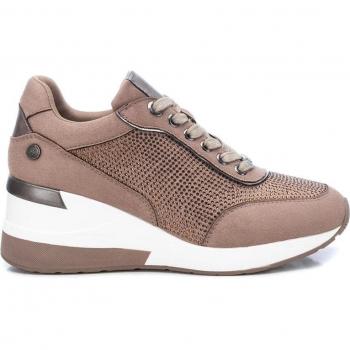 Zapatilla Mujer Xti Antelina Marrón Cuña 7cm