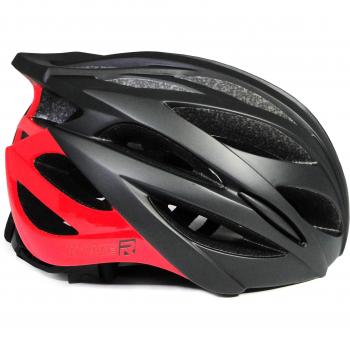 Rymebikes Race Casco, Unisex Adulto, Negro/Rojo, 56-58 cm