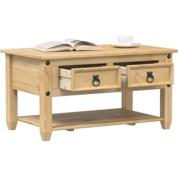 Mesa de centro cajones Corona madera maciza de pino 85x50x45 cm