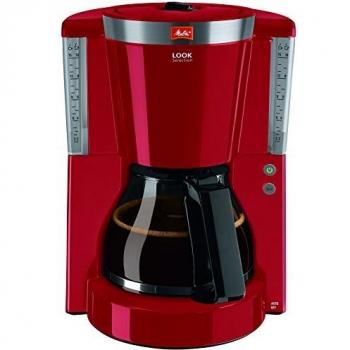 Melitta Look Selection 1011-17 Cafetera de Filtro Independiente con Jarra de Vidrio, Capacidad 1.25L, Potencia 1000W, Color Rojo