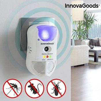 InnovaGoods Ahuyentador de Plagas con LED Y Sensor 5 En 1, Blanco