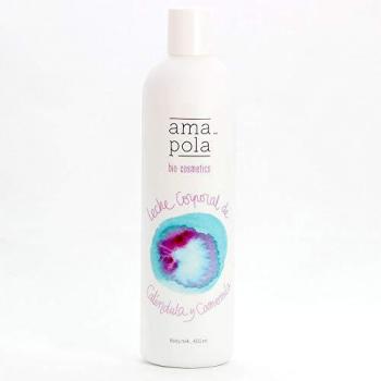 Leche Corporal de Caléndula y Camomila 400ml Amapola Biocosmetics - Hidratación y Protección para Pieles Sensibles - Ingredientes Ecológicos, Naturales y Veganos