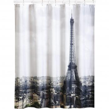 MSV Paris - Cortina de baño, 180 x 200 cm, poliéster, Multicolor