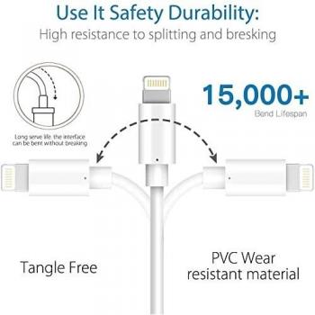 Marchpower cable iphone 3pack 2m cable lightningapple mfi certificadocable cargador iphone compatible con iphone se 20201111 pro11 pro maxxxsxs maxxr88 plus77 plus6s6s plus66 plus