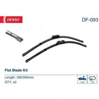 Limpiaparabrisas DENSO DF-093, Longitud 590+580mm, Delantero, 2 Pieza