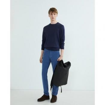 Façonnable Jersey de hombre de algodón y seda con cuello redondo