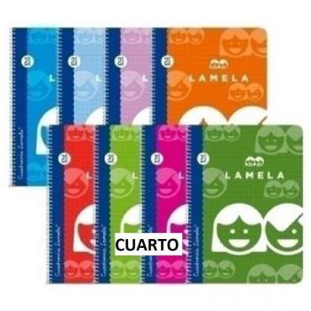 Cuaderno Lamela Espiral Tapa Blanda Cuarto 40 Hojas Cuadrovía 2,5 mm Papel 70 g/m² Colores Surtidos