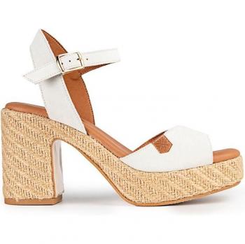 Sandalias de tacón Popa Marsella Serraje Blanco
