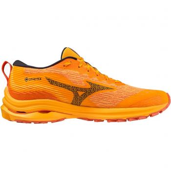 Mizuno Zapatillas de Trail Running Wave Rider GTX para Hombre - Naranja, con tecnología Gore-Tex, diseño ligero y transpirable, suela de alta tracción, amortiguación avanzada y soporte en terrenos irregulares