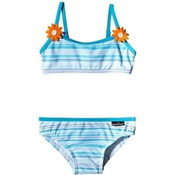 eleMar - Bikini para niña, 4 - 126 - 07B, niña, Bikini, Hawaii-Blau-Bunt/Hawaii, 128