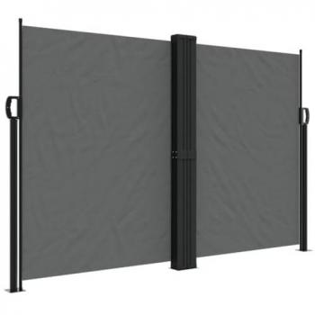 Toldo lateral retráctil 160x1000 cm Color Negro, Crema, Azul y Gris Antracita, Pantalla de Privacidad, Toldo Resistente al Agua Rayos UV para Jardín Patio Balcón