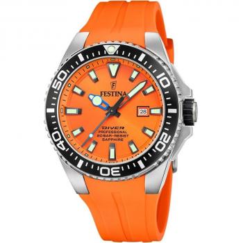 Reloj Festina The Originals F20664/4 para Hombre con Correa de Caucho Naranja
