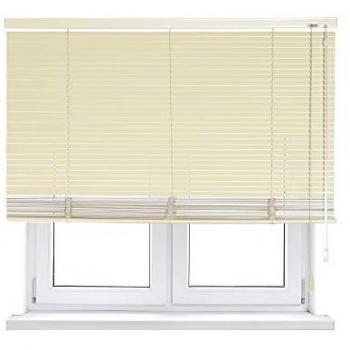 Persiana Veneciana de Aluminio 25mm Vainilla 100x250 cm - Fabricada en España - Garantía 5 Años