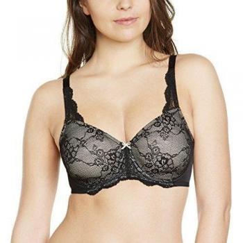 Triumph Contouring Sensation Women's Minimizer Bra - Black, Floral Lace, Size C-G