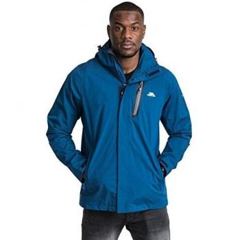 Trespass Chaqueta impermeable para hombre Edisan con capucha extraíble, Hombre, Chaqueta Impermeable Con Capucha Extraíble, MAJKRAN10004_NVMM, Marl Marl, M