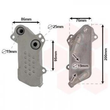 Enfriador de aceite VAN WEZEL 37013716 para motor
