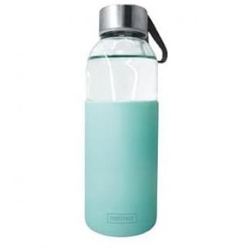 Botella de cristal con funda de silicona de 400 ml surtidas