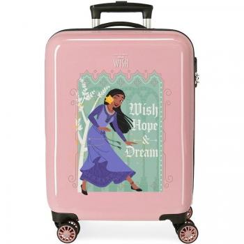 Disney - Maleta de cabina Wishes come true rígida 55 cm rosa