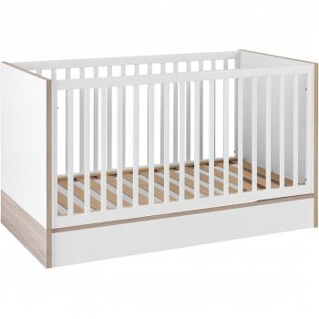 Cuna Evolutiva Galipette Lilo 70 x 140 cm Efecto Madera Blanca
