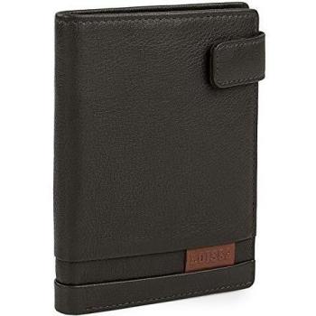 Lois - Cartera de Hombre. Billetero Tarjetero de Cuero Piel Genuina.Tarjetas Documentos Billetes dni carnet. Protección RFID. 202332, Color Marron