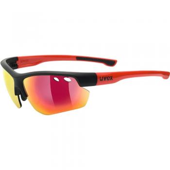 Uvex Sportstyle 115 Gafas de Ciclismo, Unisex adulto, Negro/Rojo, Única
