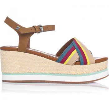 Gioseppo 68386 Sandalias con cuña Guaduas para mujer en marrón de piel vegana