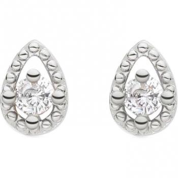 Pendientes Luxenter Africa Basic bañados en rodio con diseño elegante