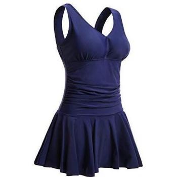 Summer Mae Mujer Traje De Baño De Talla Grande Impresión Una Sola Pieza Marino L