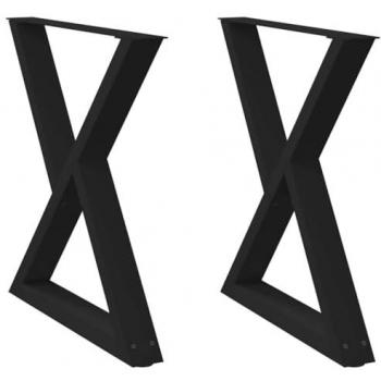 Adjustable Black Steel Dining Table Legs 2 pcs 80x(72-73.3) cm - Modern Design, Easy Assembly