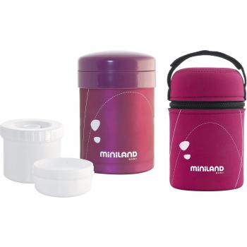 Miniland Thermetic - Termo para papillas y alimentos sólidos con herméticos, color rosa