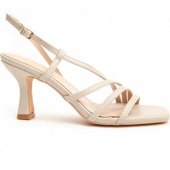 Sandalia de tacón para mujer Montevita Bonna 91045 Beige