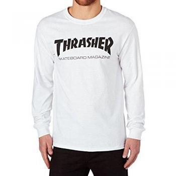 Camiseta de manga larga Thrasher Skate-Mag blanca