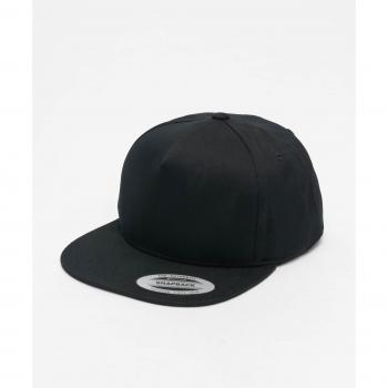Flexfit Classic 5 Panel Black Snapback Cap