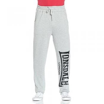 Lonsdale Men's Large Logo Joggers Marl Grey 2XL Regular Fit