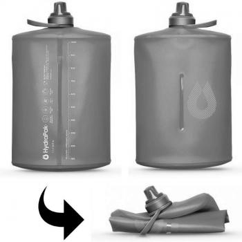 Botella Blanda Hydrapak Stow 1L Gris Oscuro